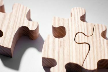 Puzzelteile aus Holz